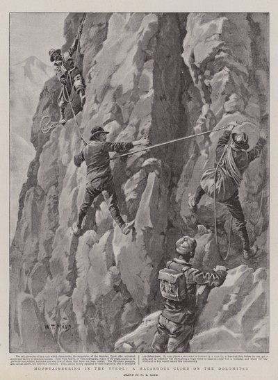 在蒂罗尔登山，多洛米蒂山的危险攀登 作者 William T. Maud