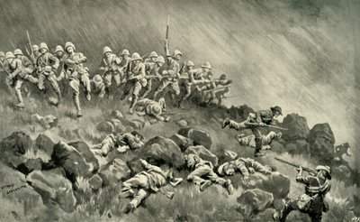 对拉迪史密斯的伟大攻击--德文的清除马车山》，1900年。 作者 威廉·T·莫德