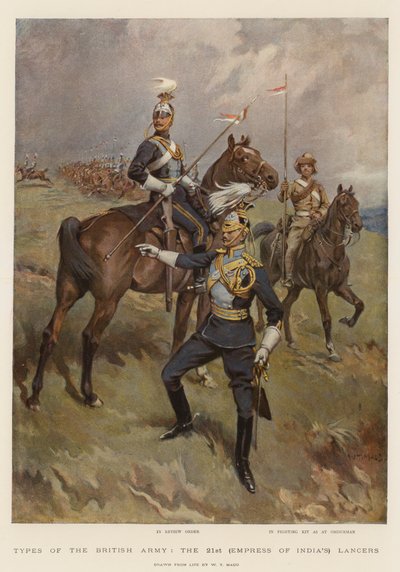 英国陆军的类型，第21届（印度皇后）枪骑兵 作者 William T. Maud