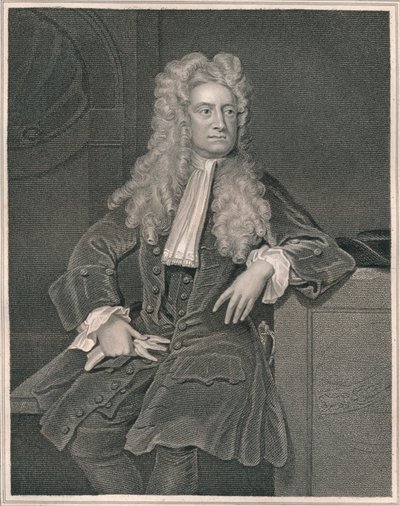 艾萨克·牛顿爵士（Isaac Newton），约1700年，十九世纪中叶。 作者 威廉·托马斯·弗莱