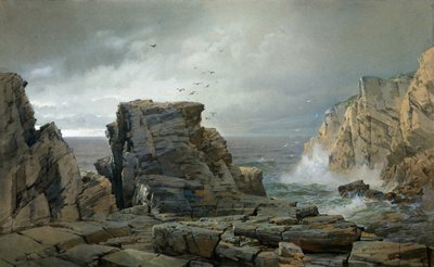 洛基海岸，1877年。 作者 威廉·特罗斯特·理查兹