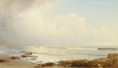 沿海场景，1872年 作者 威廉·特罗斯特·理查兹