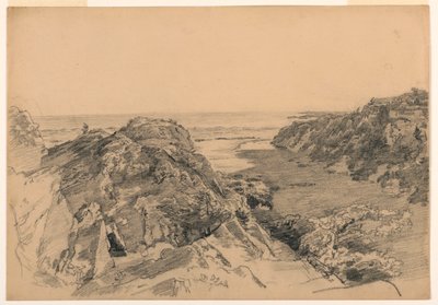 素描，天堂与炼狱，罗德岛米德尔敦，约 1875-80 年 作者 威廉·特罗斯特·理查兹