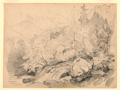 瑞士劳特布伦嫩施特凯尔贝格风景区 作者 威廉·特罗斯特·理查兹