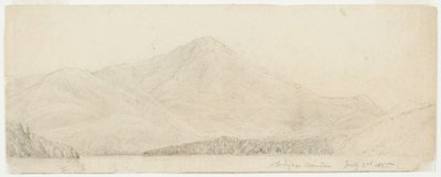 白脸山，1855年（浅黄色纸上的石墨） 作者 威廉·特罗斯特·理查兹