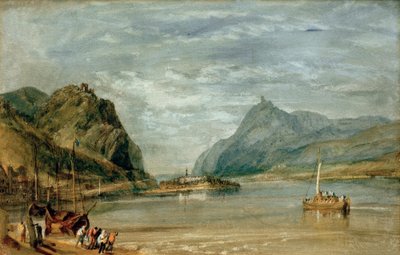 罗兰塞克（Rolandseck），农嫩韦斯（Nonnenwerth）和德拉肯费尔斯（Drachenfels） 作者 约瑟夫·马洛德·威廉·特纳