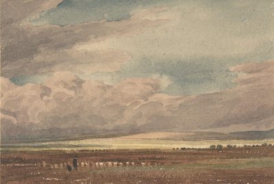 索尔兹伯里平原与远处的老萨伦，威尔特郡，1810-62。 作者 约瑟夫·马洛德·威廉·特纳