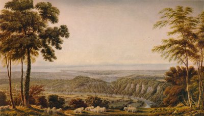 切普斯托附近的温德悬崖（Wyndd Cliff）风景-早晨，c1820，1938年 作者 约瑟夫·马洛德·威廉·特纳
