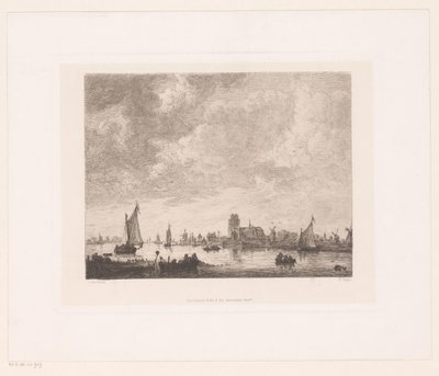 多德雷赫特附近的默韦德河景观 作者 Jeronymus van Diest (II)（归属于）