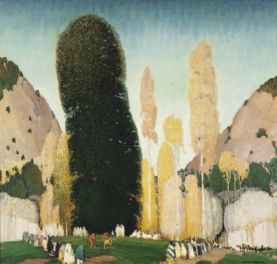 山上仪式，c.1930（布面油画） 作者 威廉·维克多·希金斯