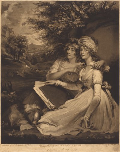 托马斯-弗兰克兰爵士的女儿们 作者 William Ward after John Hoppner
