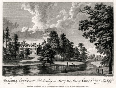 1776年，乔治·斯库拉德·埃斯奎尔（Surry）在萨里（Surry）的布莱特利（Bletchenley）附近的彭希尔法院（Pendhill Court） 作者 威廉·沃茨