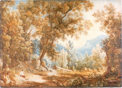 人物风景，约 1807-1820（水彩画） 作者 威廉韦斯特尔
