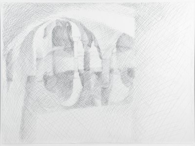 淹没的土窖，圣扎卡里亚，威尼斯，2006年（纸上铅笔） 作者 威廉·威尔金斯