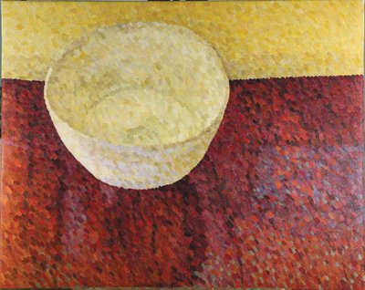静物，露西·里碗，2013年（布面油画） 作者 威廉·威尔金斯