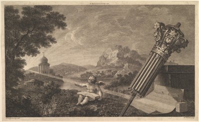 1760年7月，约书亚·柯比斯（Joshua Kirbys）建筑观的前作1761年。 作者 威廉·伍利特