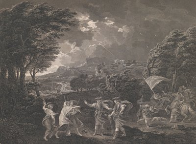 麦克白和女巫 莎士比亚，《麦克白》，第1幕，第1场，1770。 作者 威廉·伍利特