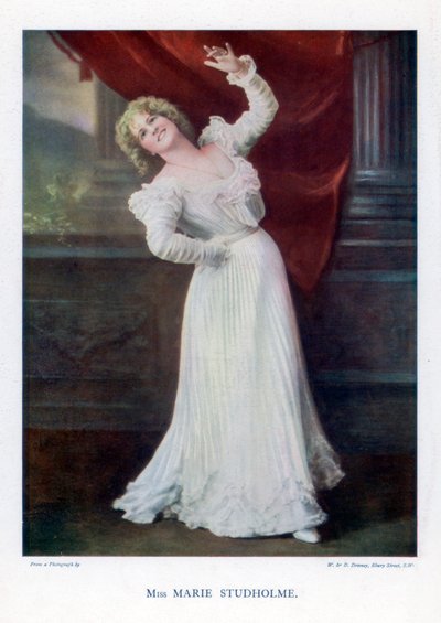 玛丽·斯塔德霍尔姆（Marie Studholme），英国戏剧演员，1901年。 作者 威廉和丹尼尔唐尼