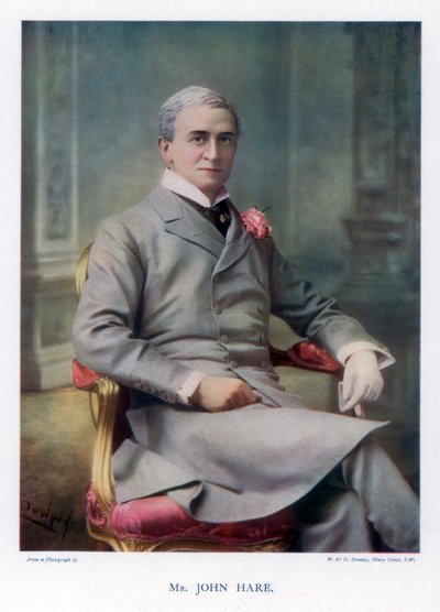 1901年，英国演员兼加里克剧院经理John Hare爵士。 作者 威廉和丹尼尔唐尼