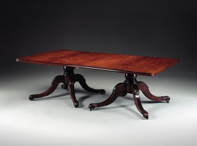 爱尔兰乔治四世两座餐桌，约1825年（桃花心木） 作者 威廉姆斯和吉本（向）马克