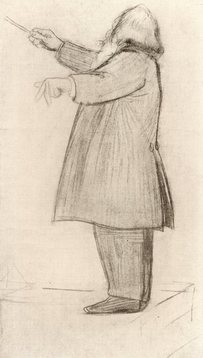 约翰内斯·勃拉姆斯（1833-1897）德国作曲家、指挥（绘画） 作者 威利·冯·贝克勒斯