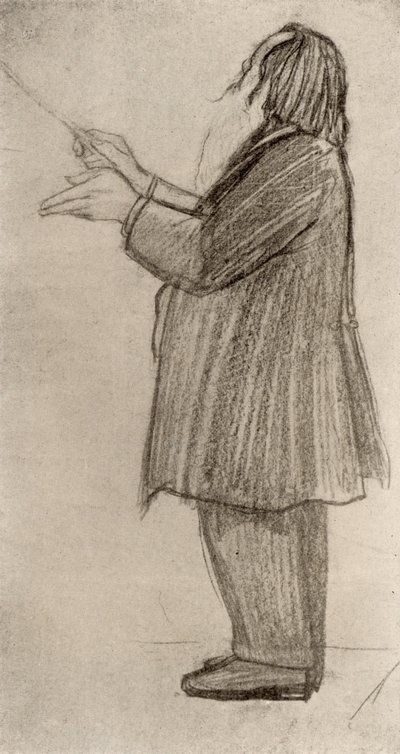 约翰内斯-勃拉姆斯（1833-1897） 德国作曲家，指挥 9drawing) 作者 威利·冯·贝克勒斯