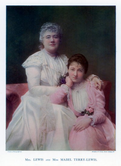 刘易斯-凯特-泰瑞夫人和梅布尔-泰瑞-刘易斯小姐，英国女演员，1901年。 作者 窗口和格罗夫