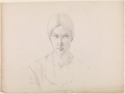 自画像（纸上铅笔） 作者 温妮弗莱德·奈特斯