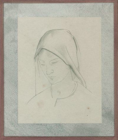 圣马丁祭坛画研究，c.1928（纸上铅笔） 作者 温妮弗莱德·奈特斯
