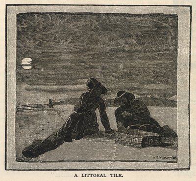 滨海瓷砖》，选自《斯克里布纳月刊》，一本面向大众的插图杂志，1879 年 1 月 作者 温斯洛·荷马