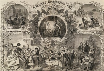 圣诞快乐，新年快乐》，摘自《哈珀周刊》，1859 年 12 月 24 日 作者 温斯洛·荷马