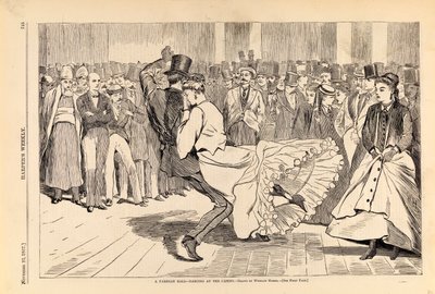 巴黎舞会--在赌场跳舞》，摘自《哈珀周刊》1867 年 11 月 23 日 作者 温斯洛·荷马