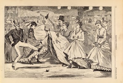 巴黎舞会--在巴黎马比勒舞厅跳舞》，摘自《哈珀周刊》1867 年 11 月 23 日 作者 温斯洛·荷马