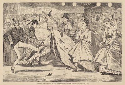 巴黎的舞会--在巴黎的马比尔酒店跳舞，1867年出版。 作者 温斯洛·荷马