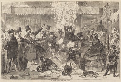 城市里的雪滑梯》，1860年出版。 作者 温斯洛·荷马
