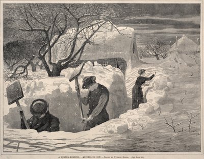 一个冬天的早晨-铲起，1871年。 作者 温斯洛·荷马