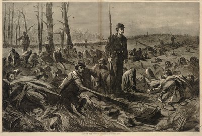 波托马克军队--枕戈待旦》，摘自《哈珀周刊》，1864 年 5 月 28 日 作者 温斯洛·荷马