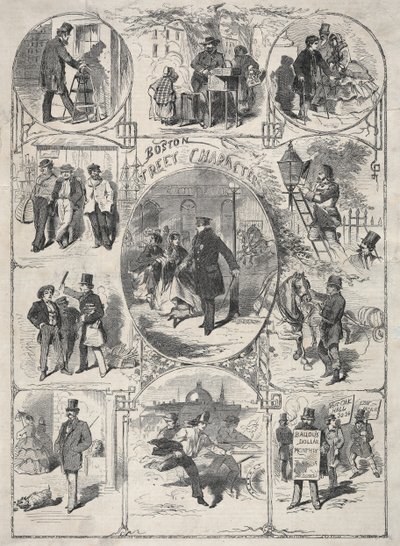 波士顿街头人物，1859年。 作者 温斯洛·荷马