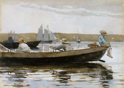 橡皮艇上的男孩，1873年。 作者 温斯洛·荷马