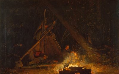 1880年的《篝火》。 作者 温斯洛·荷马