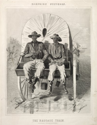 竞选草图：行李火车，1863年。 作者 温斯洛·荷马