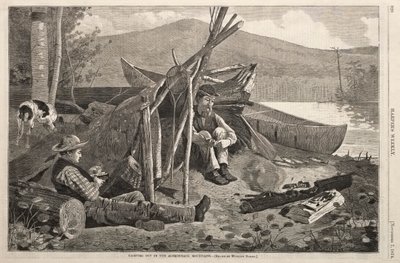 1874年在阿迪朗达克山脉露营。 作者 温斯洛·荷马