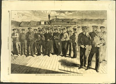 1861 年 6 月在波士顿装运的美国蒸汽单桅帆船 "科罗拉多 "号的船员 作者 温斯洛·荷马