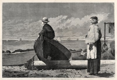 爸爸来了！，1873年。 作者 温斯洛·荷马