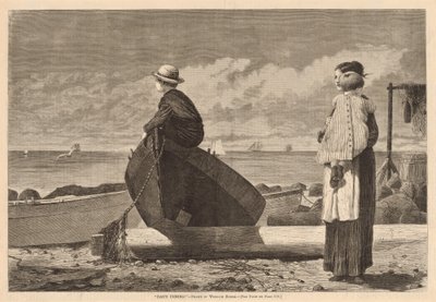 爸爸来了！》，1873年出版。 作者 温斯洛·荷马