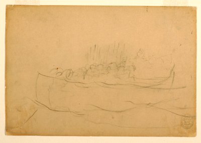 素描，1881-82 年《装满男人的多莉号 作者 温斯洛·荷马