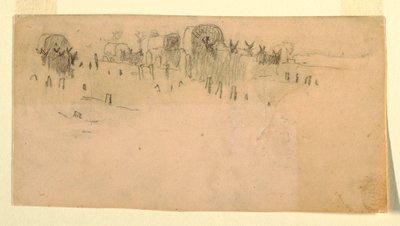 绘图，军车列车，1862 年 作者 温斯洛·荷马