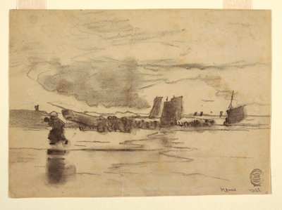 绘画，退潮时的海滩，英格兰库勒科茨，1881 年 作者 温斯洛·荷马
