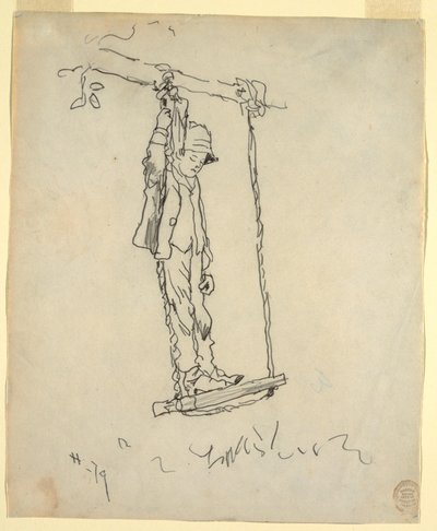 绘画，秋千上的男孩，1879 年 作者 温斯洛·荷马