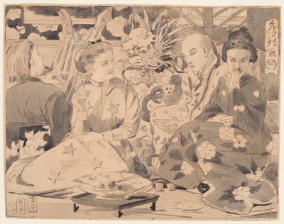 绘画，国际茶会，约 1867 年 作者 温斯洛·荷马
